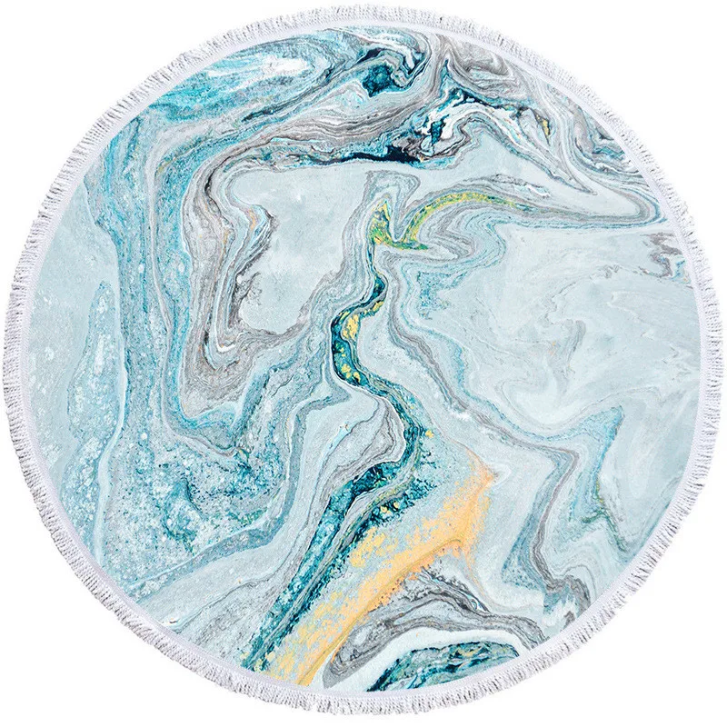 

Round Printed Beach Towel Microfiber Shawl Beach Towel Beach Mat Games Outdoor Garden Child Beach Toys Baby Toys Sand Toys 2021