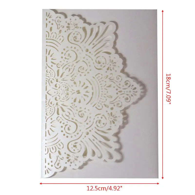 

10 Pcs 3D European Style Wedding Invitation Card with Envelope Kits Party Supply