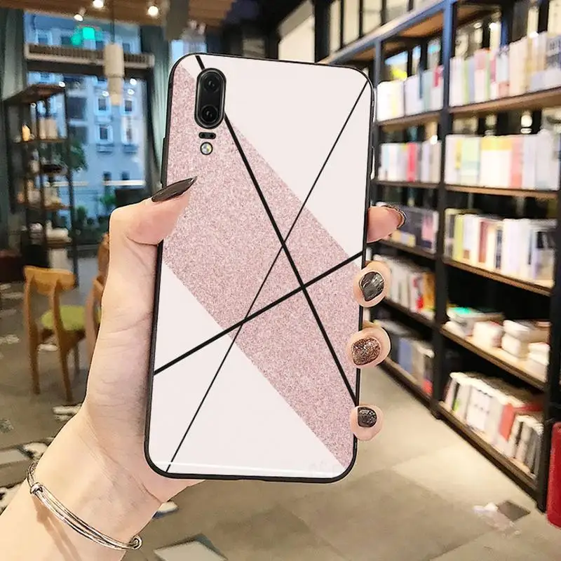 

Colorful geometric marble pattern Phone Case For Huawei Y5 Y6 II Y7 Y9 PRIME 2018 2019 NOVA3E P20 PRO P10 Honor 10