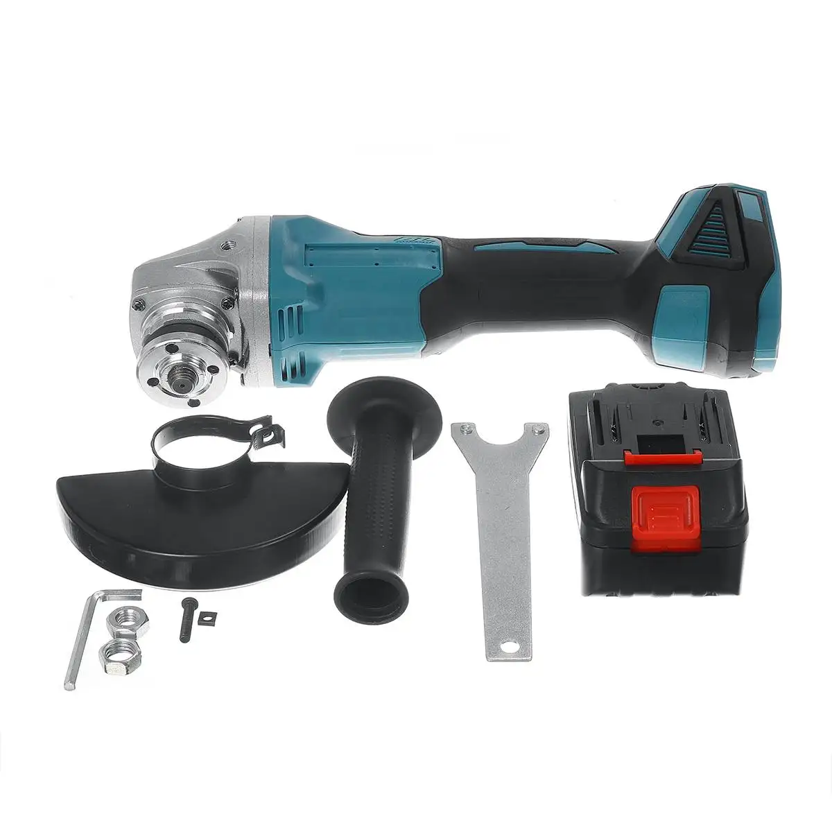 

Electric Grinder 125MM Cordless Angle Grinder Cutting Machine Power Tool with 1/2 Lithium-Ion Battery for Makita 18V Battery