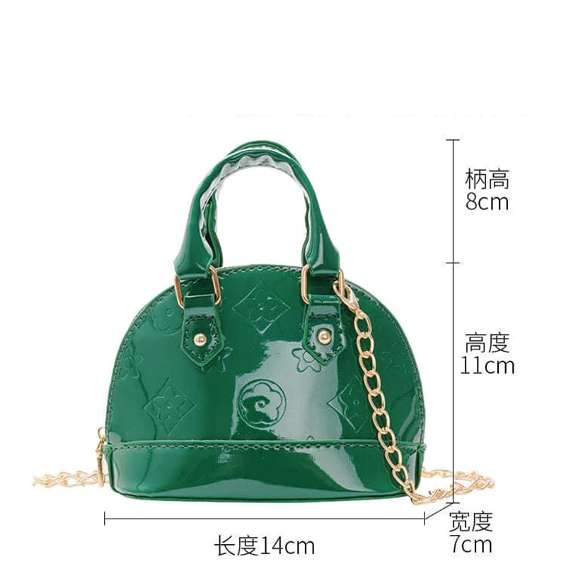 

Crossbody Bags Kids Mini Coin Purses Shopping Travel Leisure Chain Ins PU Trendy All-match Solid Korean Style Zipper Girls Retro
