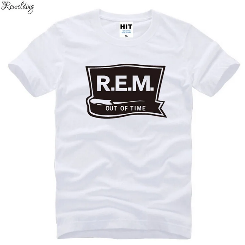 

New Summer R.E.M. Мужская футболка с коротким рукавом, круглым вырезом и принтом, в стиле хип-хоп