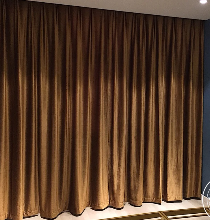 Пользовательские шторы для гостиной спальни кофейного цвета Золотой коричневый