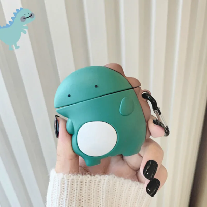 Чехол для наушников Airpods 2 чехол силиконовый медведь кошка молоко динозавр