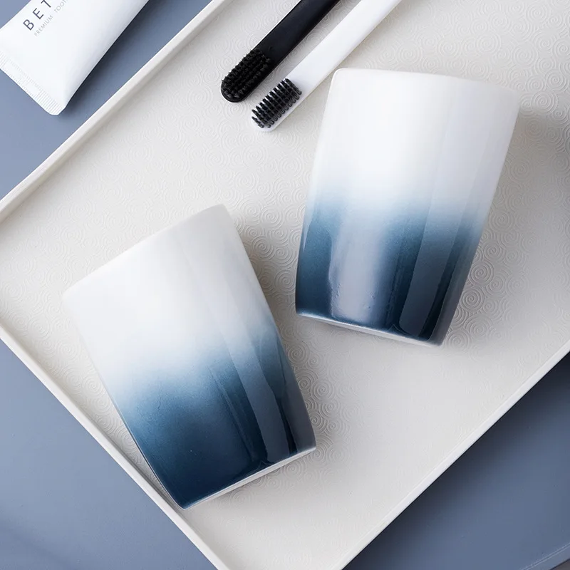 Керамическая сантехника градиентного серого цвета набор для мытья пар чистящие