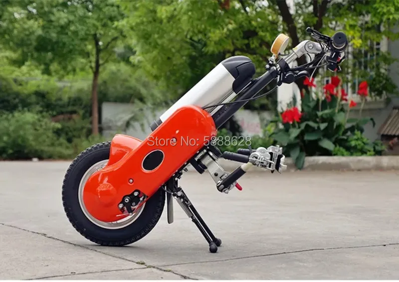 Бесплатная доставка Электрический handbike 400w моторное кресло коляска прицеп
