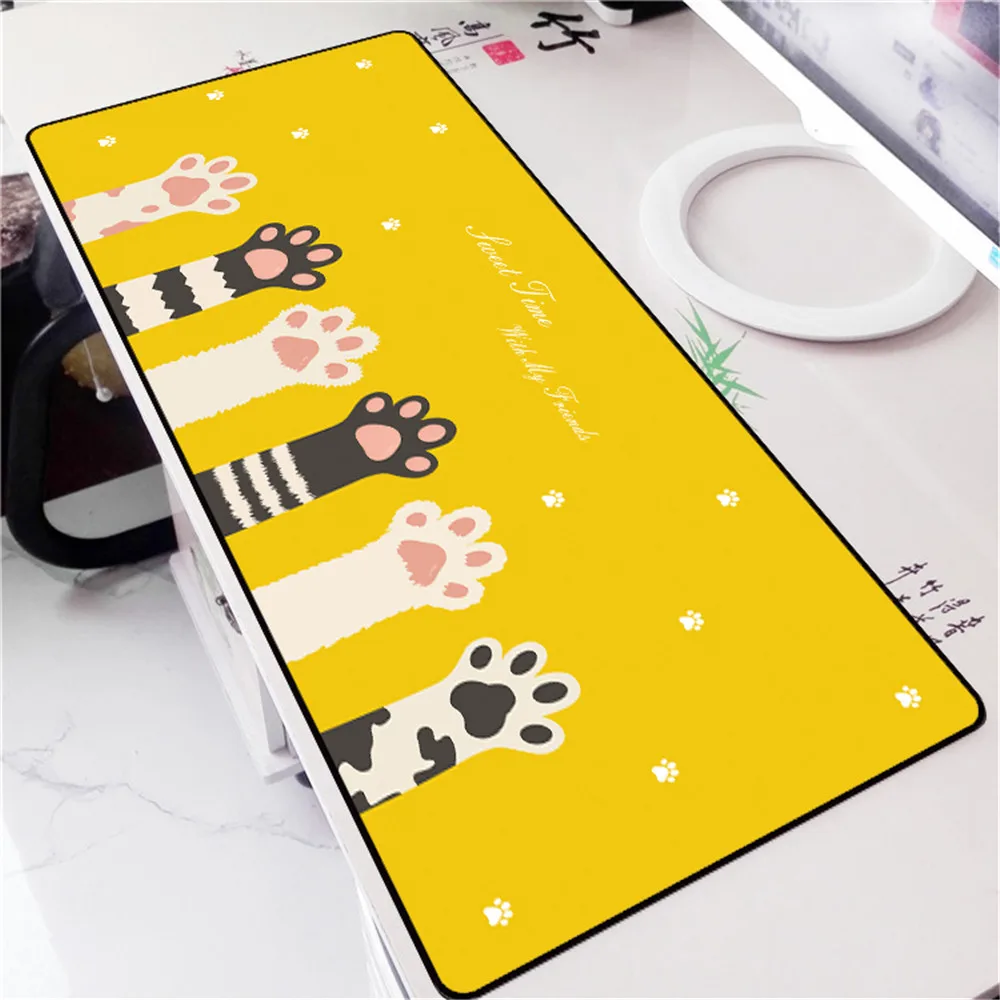 kawaii oversized mouse pad keyboard laptop desk pad rubber wrist non slip desk mat desktop organizer computer accessories free global shipping