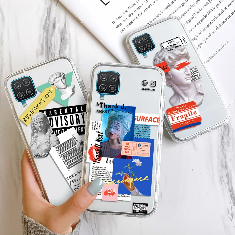 for samsung galaxy a12 case soft silicone phone case for samsung a12 a51 a52 a52s 5g a32 a50 a71 a33 a53 a73 s22 ultra s21 cover free global shipping