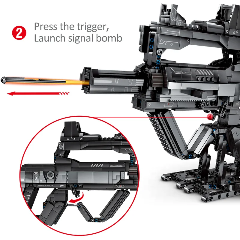 

City Police Weapon Technic Gun Building Blocks Military Wandering Earth Assault Rifle Figures Bricks Toys For Children gift