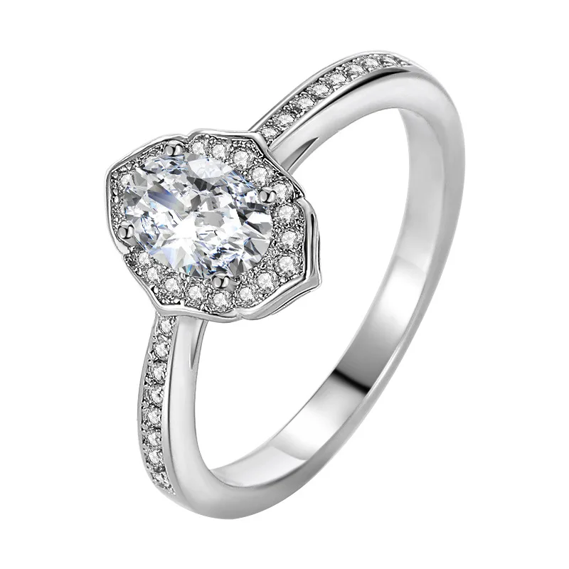 

925 Sterling Silver Vintage Diamond Rings For Women Genuine Jewelry Wedding Anniversary Resizable Rings Gift Wholesale