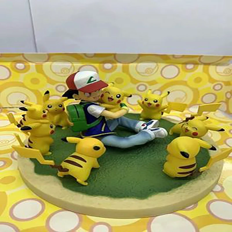 

Xiao Zhi Pikachu hand-made family car ornaments toys children's day gifts toys around the scene