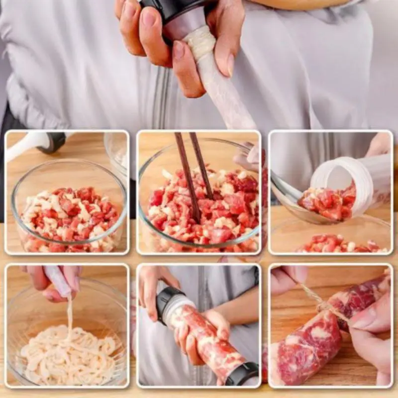 

Homemade Sausage Stuffer Sausage Filling Machine Sausage Syringe Meat Filler Sausage Maker Manual Sausage Gadgets Kitchen Tools