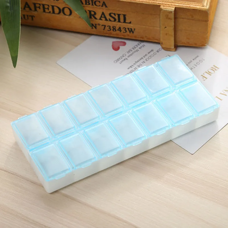 Чехол-органайзер для хранения лекарственных таблеток 7 дней в неделю 7/14 ячеек