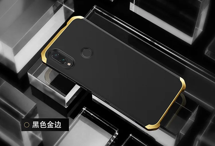 Текстурированная анти-осенняя Металлическая Рамка PC задняя для Redmi Note 7 5 Note7 Global алюминиевый сплав бампер чехол Note 6 Pro крышка с подарком