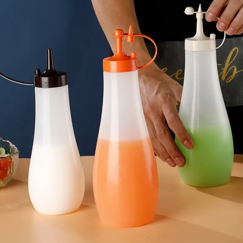 

Plastic Squeeze Bottle With Cap Dispenser Bottle Bread Dessert Baking Accessory Cake Decorating Kitchen 250/360/450/650/800ML