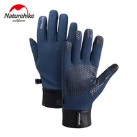 naturehike winter outdoor plus velvet warm gloves splash proof touch screen running cycling sports gloves