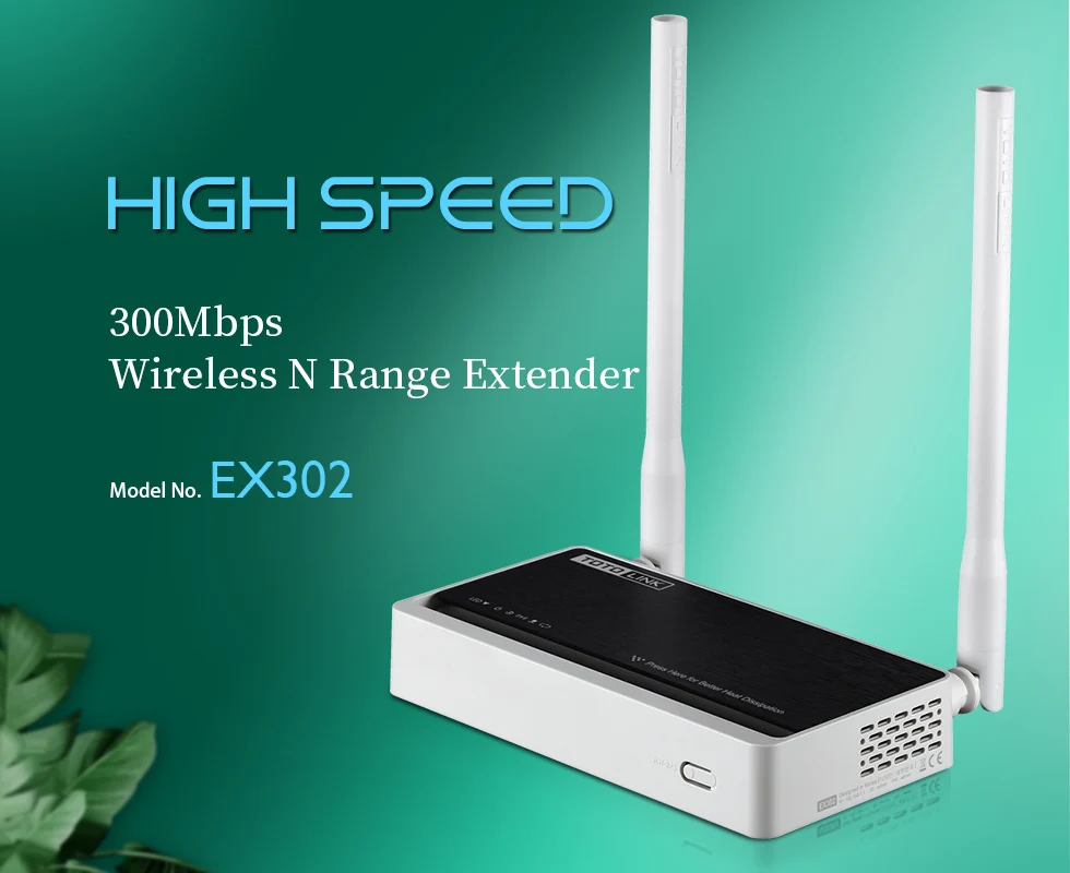 TOTOLINK Беспроводной Wi-Fi ретранслятор расширитель диапазона с 300 Мбит/с 1* Lan порт 2* 5dBi внешние антенны сетевой расширитель усилитель EX302