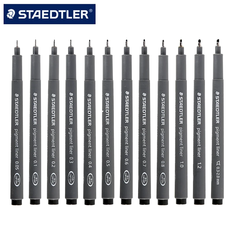 Staedtler файнлайнер гелевые ручки Черный Цвет 12 размеров принадлежности для офиса и