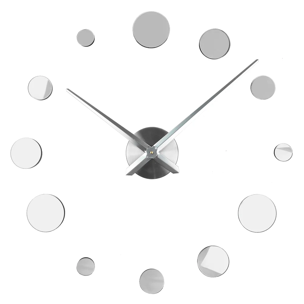 Настенные акриловые зеркальные 3d часы на клейкой основе|Настенные часы| |