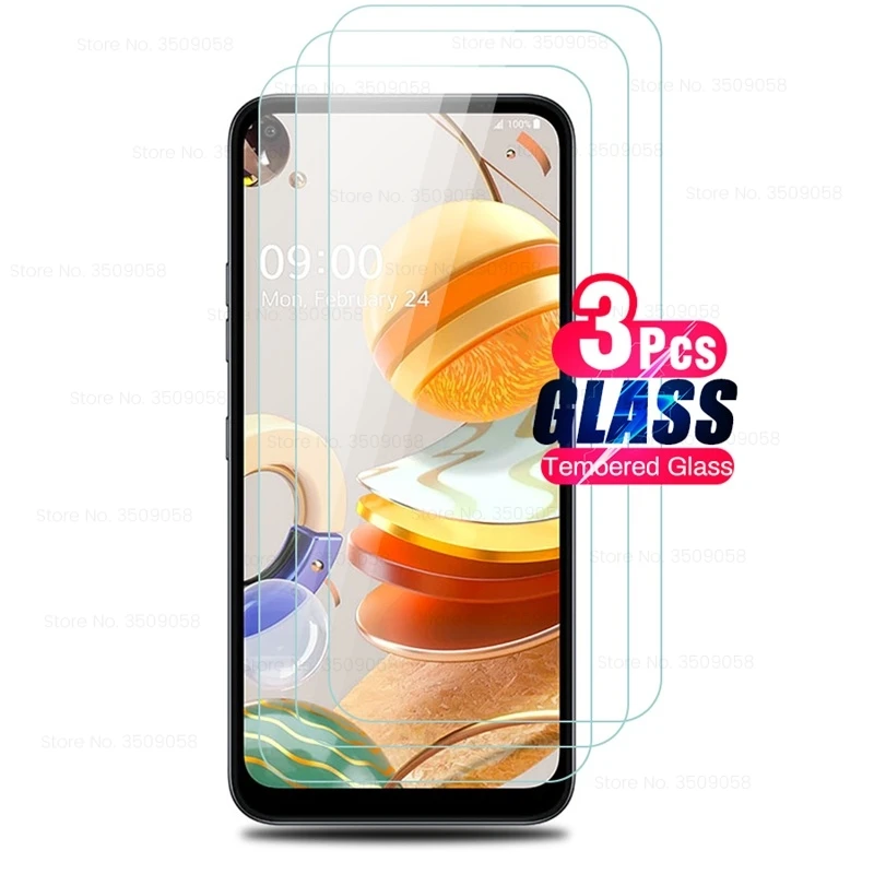 

3PCS Glasses for LG K61 Q61 K 61 61K 61Q Q 61 LGQ61 LGK61 Glass Full Screen Protective Tempered Glas Protector Cover Film 6.53''