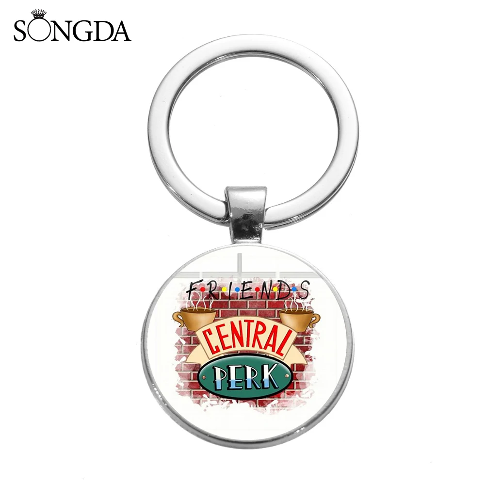 SONGDA милые друзья ТВ шоу брелок центральный Перк кофе время Моника дверь Забавный