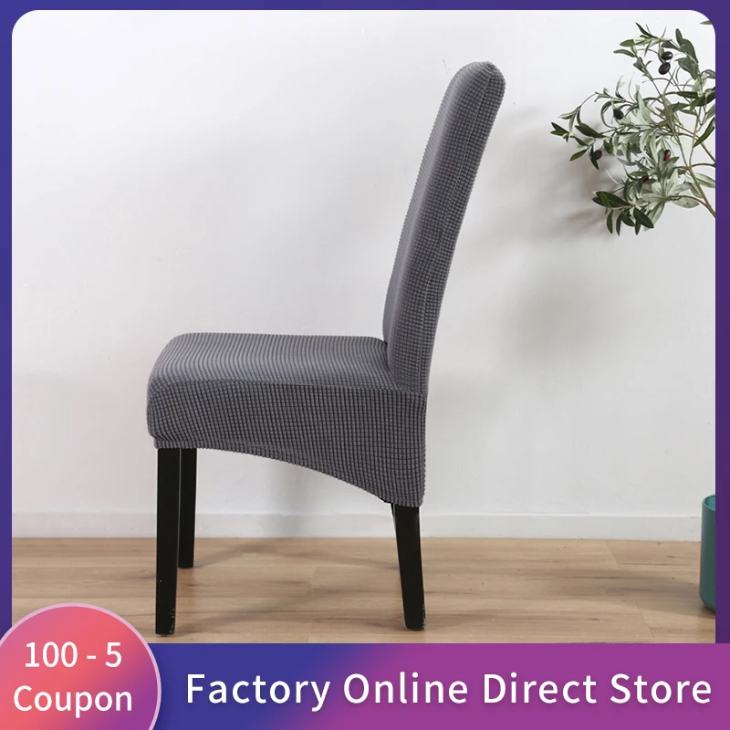 

Xl Jacquard Chair Cover For Dining Room Soft Removable Dining Chair Slipcovers Set Elastic Washable Stretch Seat Slip Covers