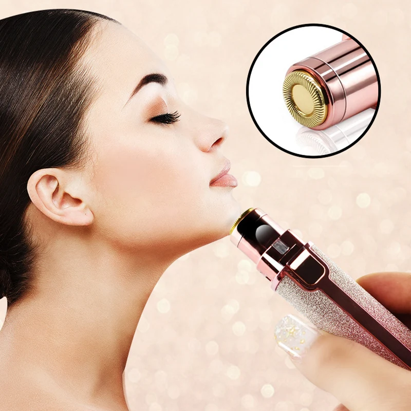 

Electric Eyebrow Trimmer Epilator Female brow shaping trimmer Body Facial Lipstick Shape Hair Removal Make up Razor Shaver tool