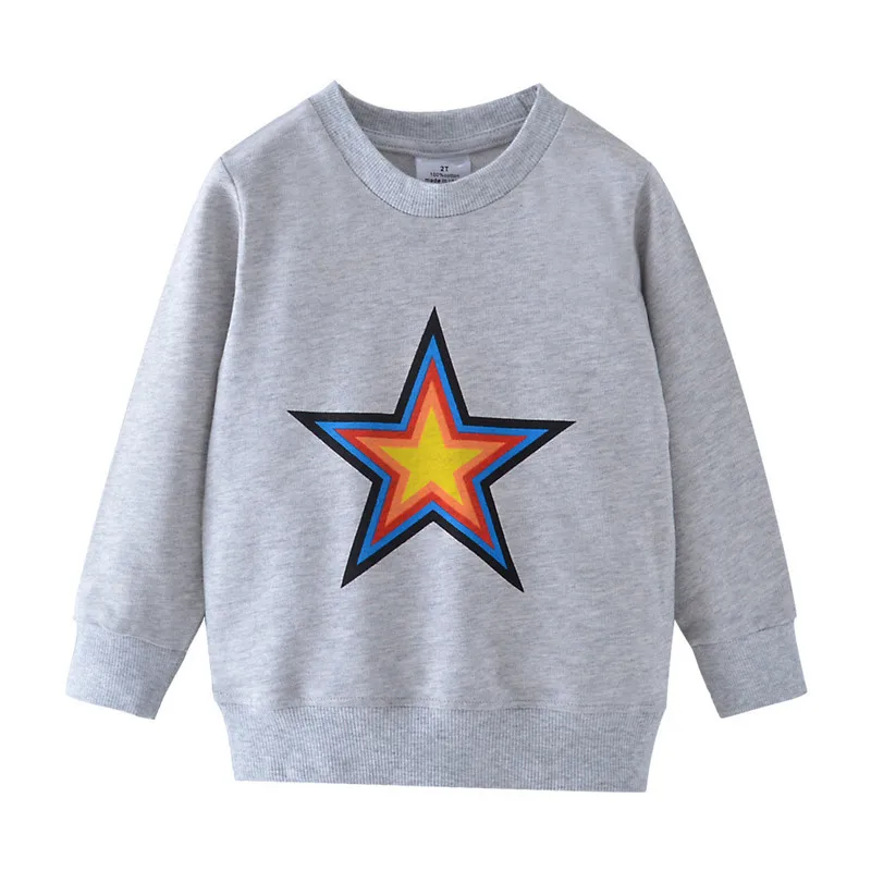 

Jumping Meters New Arrival Boys Girls Sweatshirts Cotton Dinosaurs Print Hot Selling Children's Clothes Kids Hoodies Tops