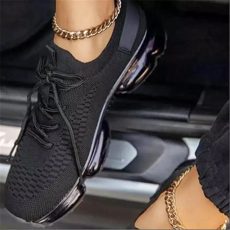 

Women Breathable Mesh Sneaker 2020 Woman Lace Up Vulcanized Ladies Comfortable Women's Casual Flat Female Tennis Shoes Plus Size