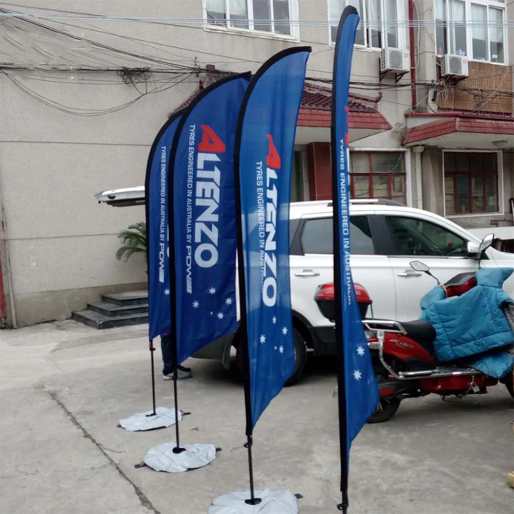 Баннер Пляжное перо и КАПЛЕВИДНАЯ капля изготовление ткани флаг печать на заказ