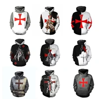 knights templar 3d digital printed sdult hoodie crusaders hauberk simulation sweatshirt