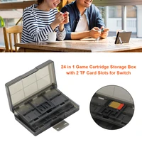 24 in 1 game cartridge storage box with 2 tf card slots anti drop shock proof pressure proof for nintendo switch 1127023mm