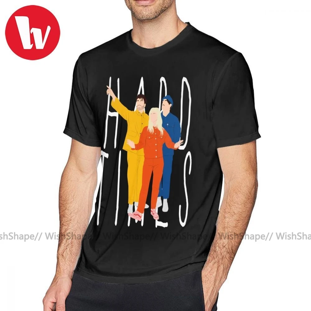 Paramore футболка Hard Times 5x графическая Хлопковая мужская Милая Пляжная с коротким