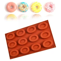 12 cavity donut mould oval savarin soap mold silicone cake baking kitchen fondant mold decoration homemade molds tools diy a7f8