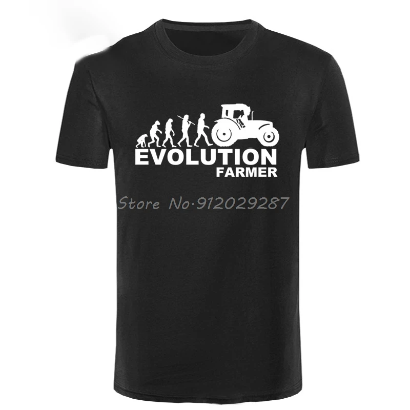 

Farmer Evolution Mens T Shirt Farming Tractor Fendt Claas Machinery Short Sleeve Fashion Summer Printing T-shirt