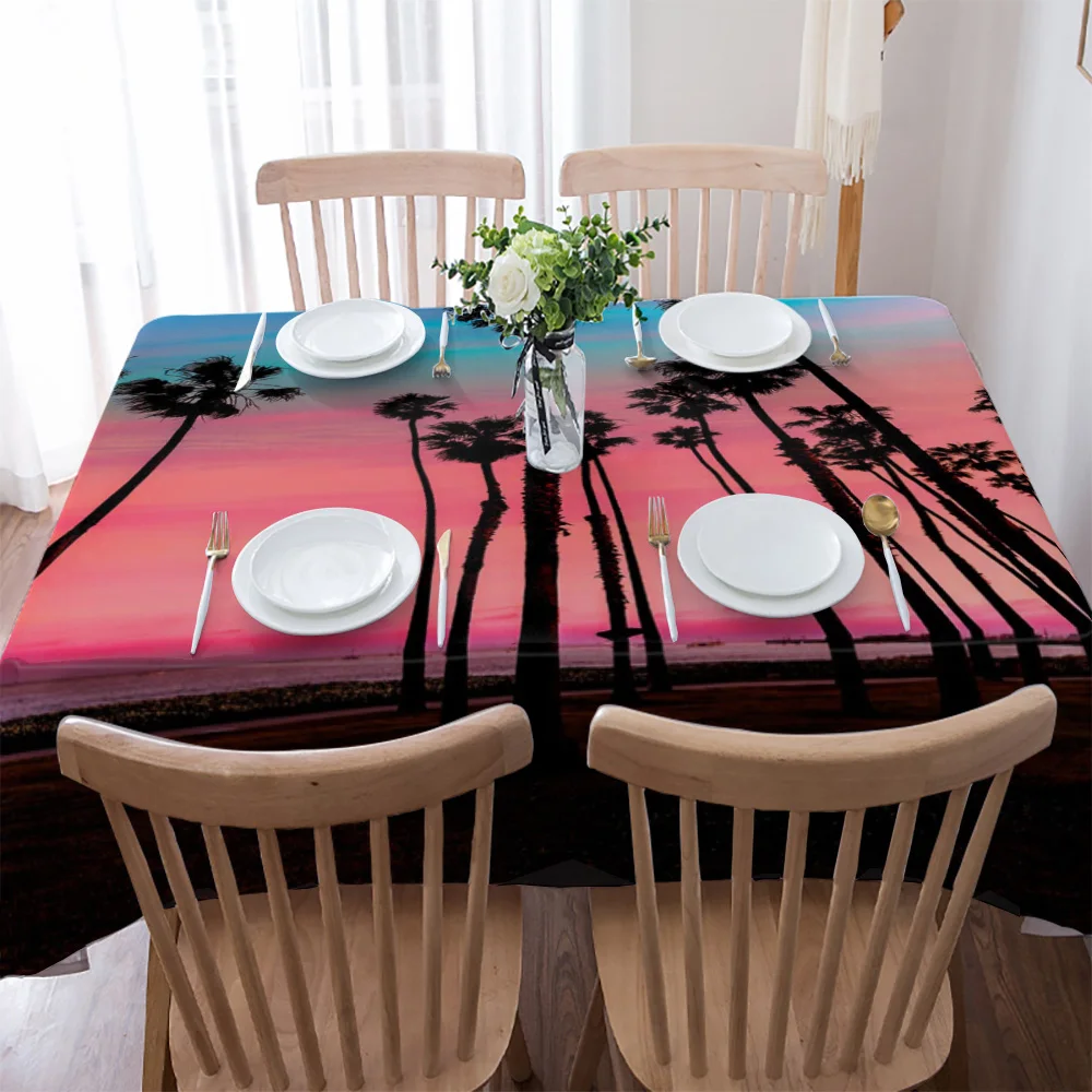 Пляжный Пейзаж кокосовые деревья чехол для кресла спандекс эластичный обеденный