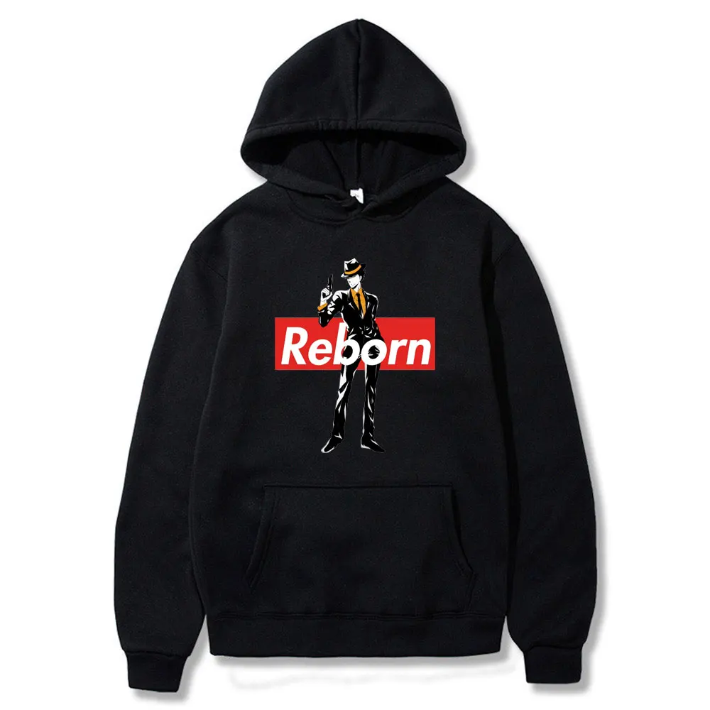 

Hitman Reborn Reborn Hoodies Men's Print Hoodie Street Casual Hip Hop Sweatshirts Men HJapanese Anime Hoody Plus Size Coat