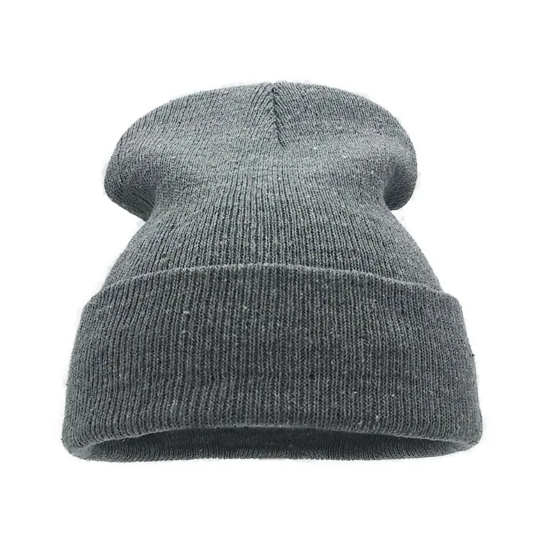 

Solid Unisex Beanie Autumn Winter Wool Blends Soft Warm Knitted Cap Men Women SkullCap Hats Gorro Ski Caps 24 Colors Beanies
