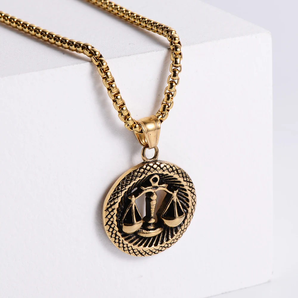 

New Men's Women's 12 Horoscope Zodiac Sign Gold Pendant Necklace Aries Leo Wholesale Dropshipping 12 Constellations Jewelry