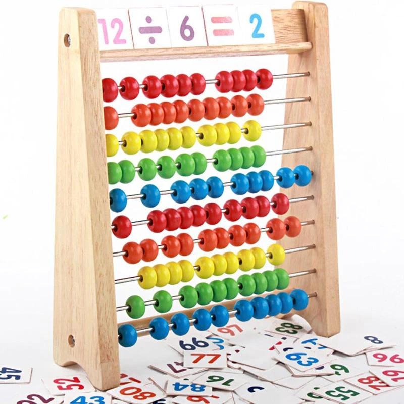 Детская развивающая игрушка, Деревянный Мини-Абак, детская игрушка для раннего математического обучения, цифры, счетчик, расчетные бусины, ... от AliExpress WW