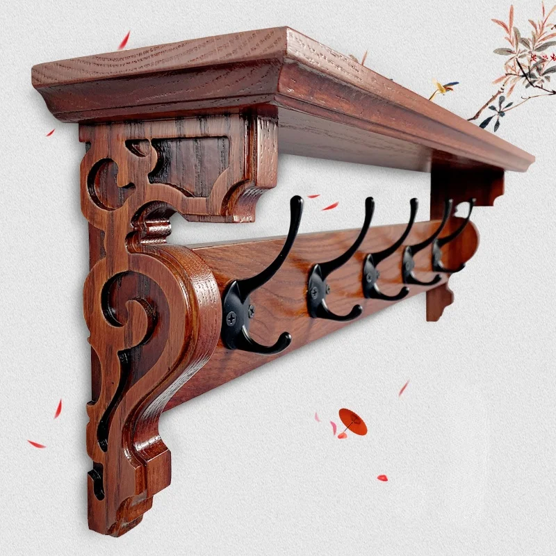 

Solid wood clothes hook wall hook creative luxury clothes hanging on the wall door rack clothes hook Scarhanger clothes hanger
