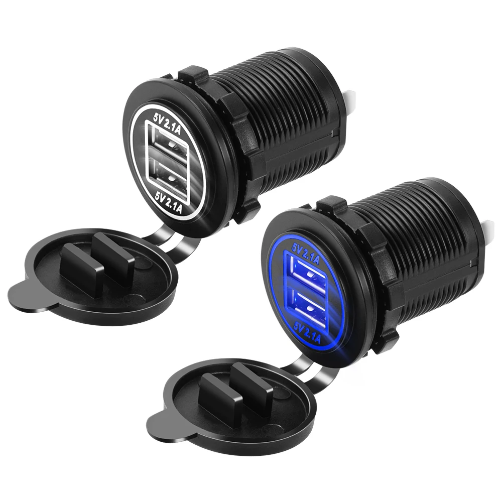 Автомобильное зарядное устройство с двумя USB-портами для Ford Focus 2 3 Fiesta Mondeo Skoda Octavia