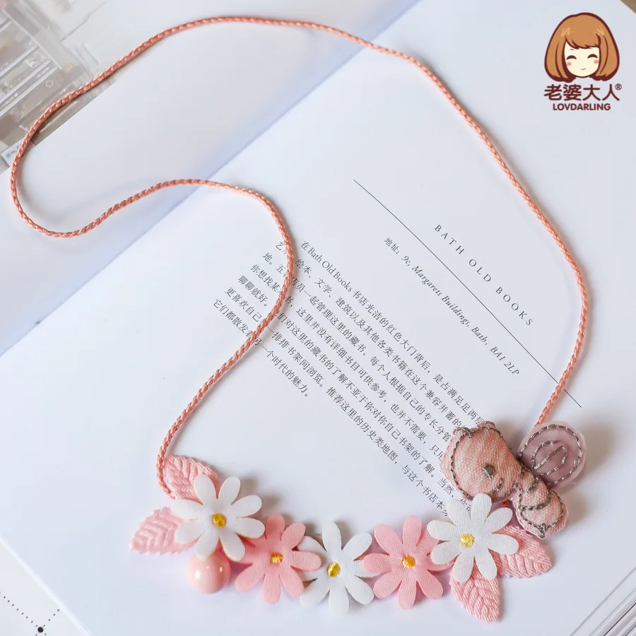 Детское красивое ожерелье чокер с цветами для девочек Милые вечерние