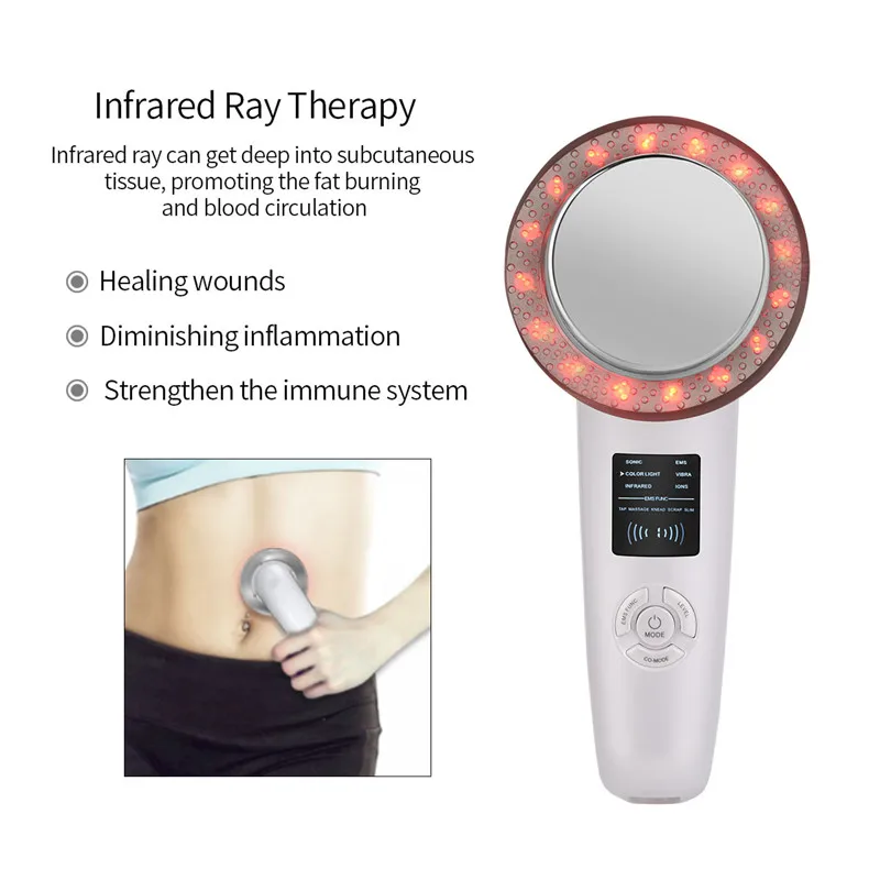 Kopen Ultrasone Wave Body Shaper Ems Infrarood Ray Therapie Body Afslanken Apparaat Stimulator Led Licht Therapie Vet Brander Gewichtsverlies 31