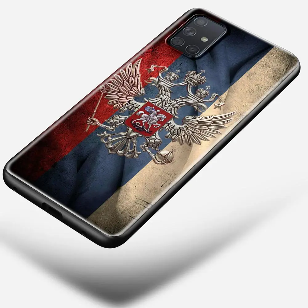 

Russian Flag Bear Eagle Flag Silicone Case for Samsung Galaxy M21 M30S M31 M31S M51 A7 A9 2018 Phone Accessories Cover Coque