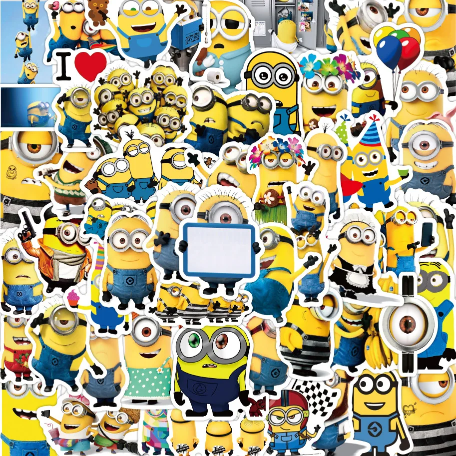 

10/30/50PCS Anime Cartoon Minions Graffiti Cute Funny Sticker Skateboard Phone Deco DIY Waterproof Stickers Gift Classic Kid Toy