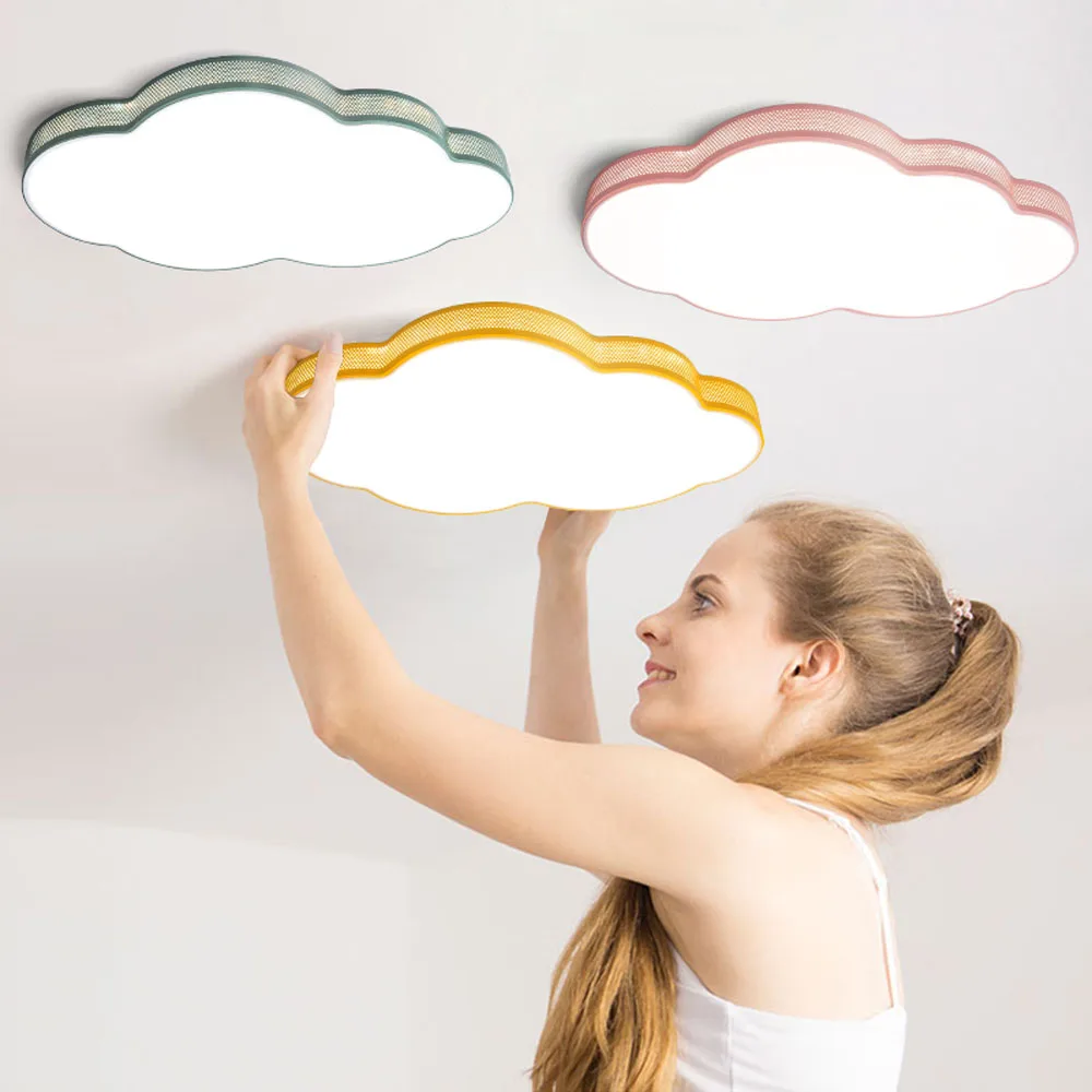 $91.58 Dimmable Modern LED Ceiling Light Lamp Nursery Kid Bedroom Cartoon Surface Mounted Lighting Remote Control AC110V 220V