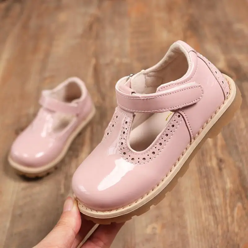 

Kids Shoe Girls Autumn Princess Single Shoes Girls Patent Leather Princess British Retro Leather Boys Shoes