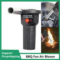 portable handheld battery powered bbq fan air blower for outdoor camping picnic barbecue cooking tool grill accessories