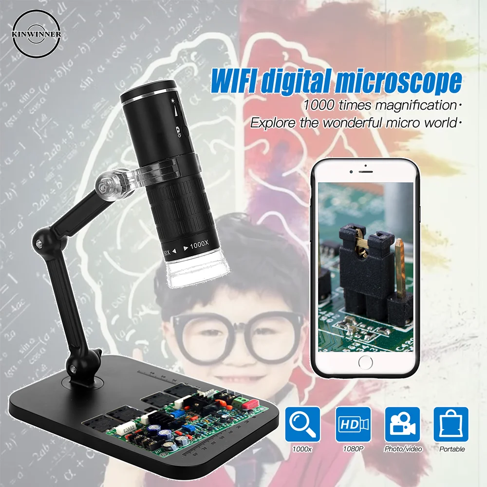 Эндоскопическая камера HD Wifi Android & iphone PC микроскоп детский разработчик